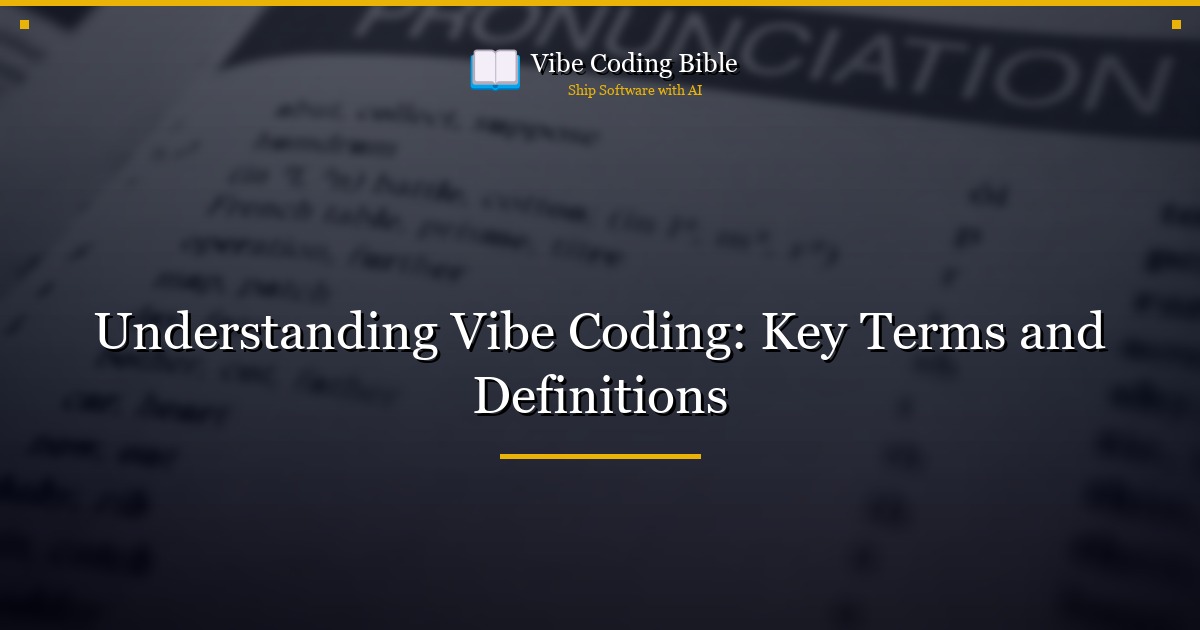 Understanding Vibe Coding: Key Terms and Definitions
