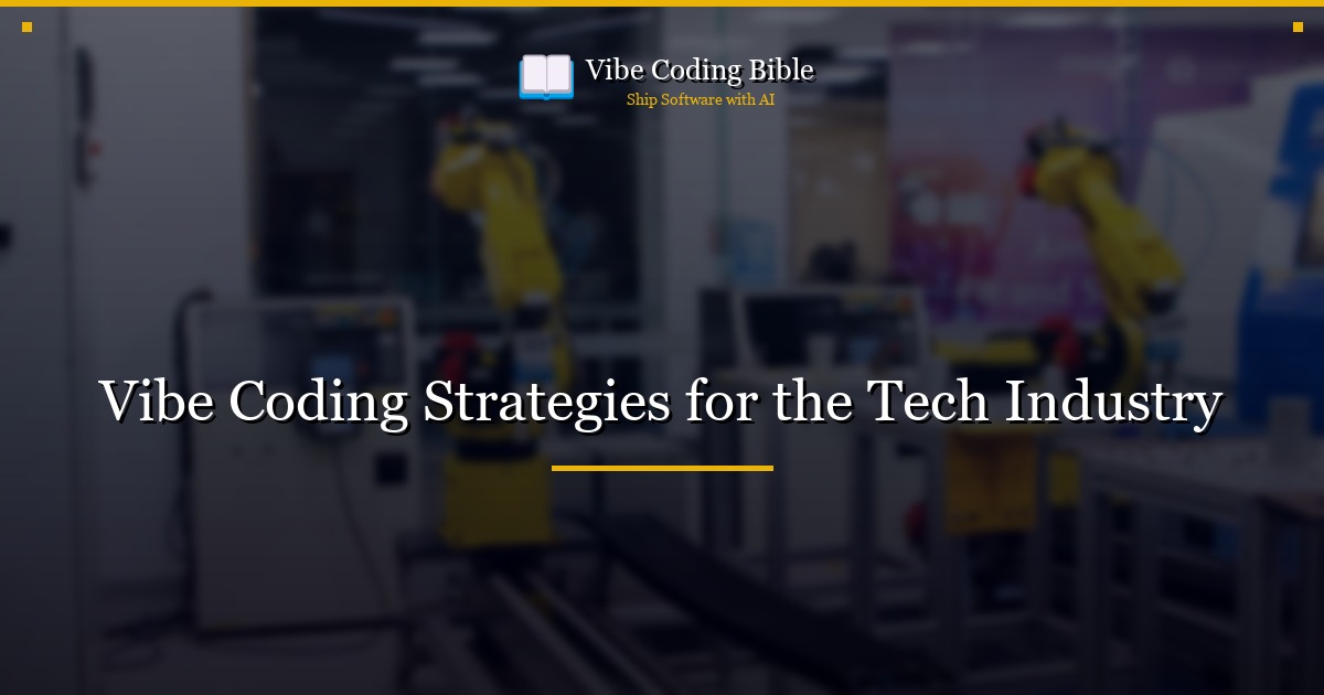 Vibe Coding Strategies for the Tech Industry