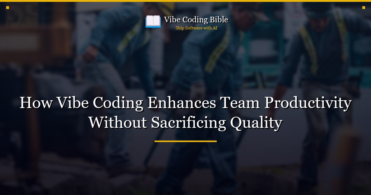 How Vibe Coding Enhances Team Productivity Without Sacrificing Quality