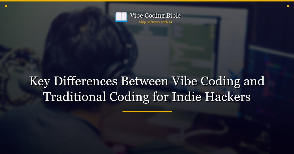 Key Differences Between Vibe Coding and Traditional Coding for Indie Hackers