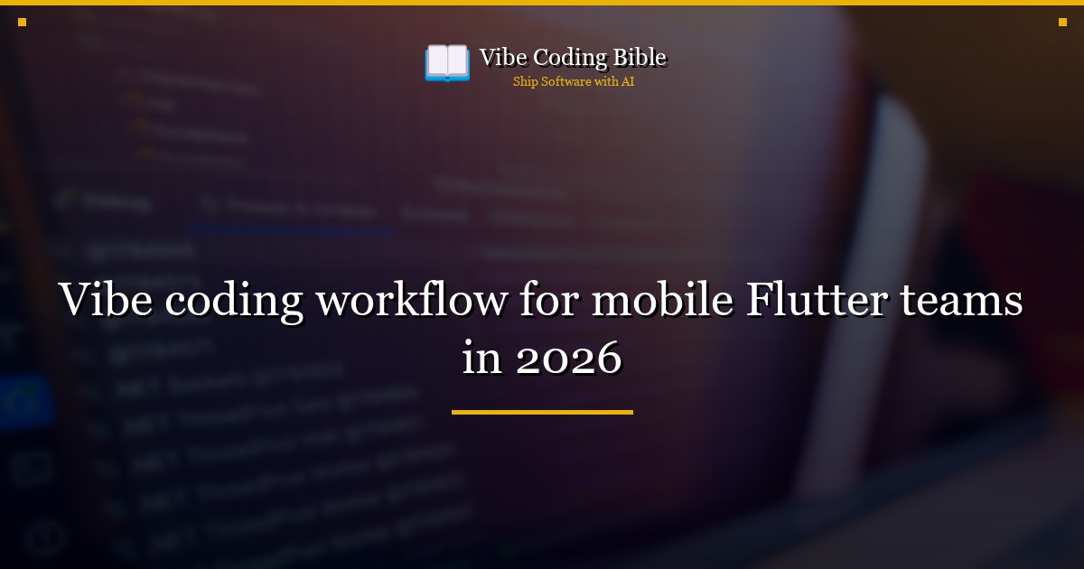 Vibe coding workflow for mobile Flutter teams in 2026
